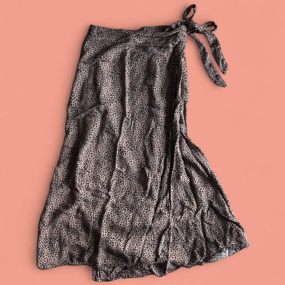 Kiraious leopard print wrap skirt